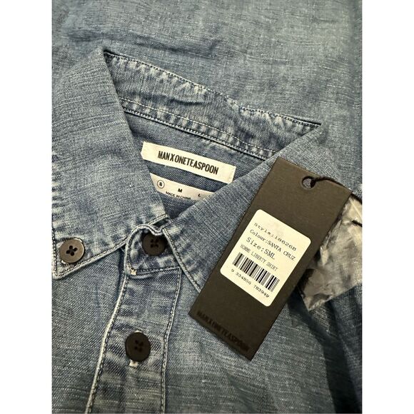 ONE TEASPOON HOMME LIBERTY SHIRT BLUE - Picture 9 of 9